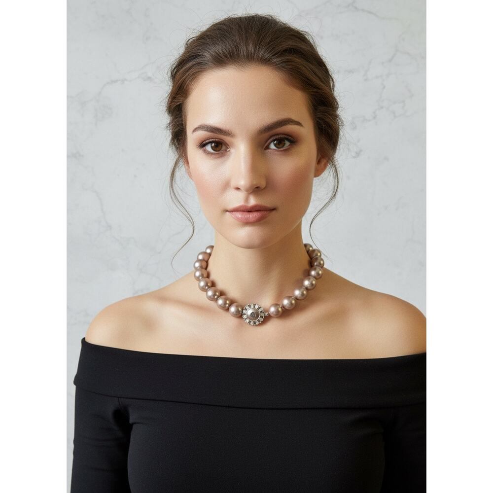 Henri Bendel Faux Pearl Statement Necklace